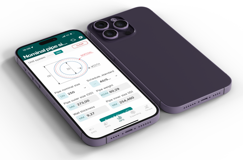 How to expand tubes - app on Iphone